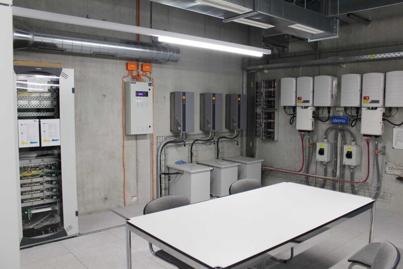 Heizzentrale der AEW - Raum mit Sicherungsinstllationen