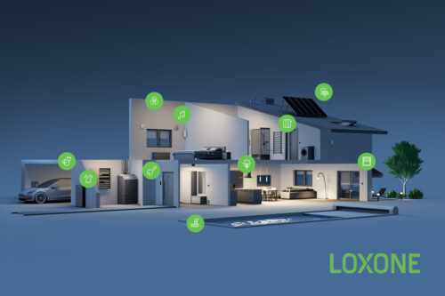 Animation eines Hauses mit Loxone-System